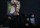 آیین بدرقه و تشییع رهبر شهید  در مسجد مقدس جمکران