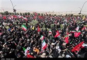 اقامه نماز بر پیکر رهبر شهید انقلاب در مسجد مقدس جمکران