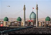 اقامه نماز بر پیکر رهبر شهید انقلاب در مسجد مقدس جمکران
