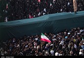 اقامه نماز بر پیکر رهبر شهید انقلاب در مسجد مقدس جمکران