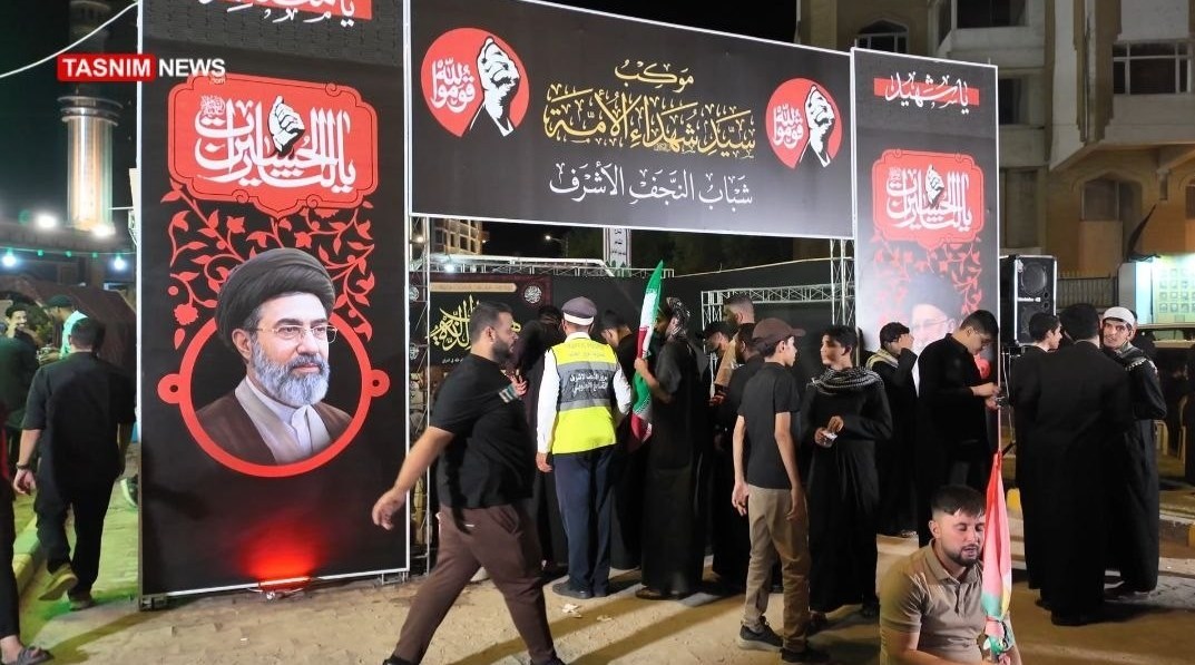 تشییع آیتاللهالعظمی سید علی خامنهای , تشییع امام شهید , تشییع رهبر شهید , آیتالله سید علی خامنهای , شهید امام خامنه ای (ره) , کشور عراق , شهر نجف اشرف ,