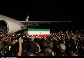 ورود هواپیمای حامل پیکر مطهر امام شهید به نجف اشرف