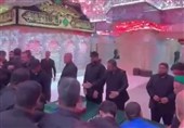 تشییع الجثامین الطاهرة لشهداء أسرة قائد الثورة الشهید فی جوار ضریح الإمام الحسین (ع)