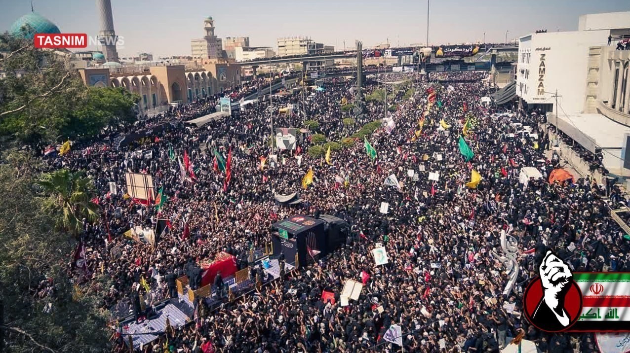 کشور عراق , تشییع آیت‌الله‌العظمی سید علی خامنه‌ای , تشییع امام شهید , تشییع رهبر شهید , کربلا , 