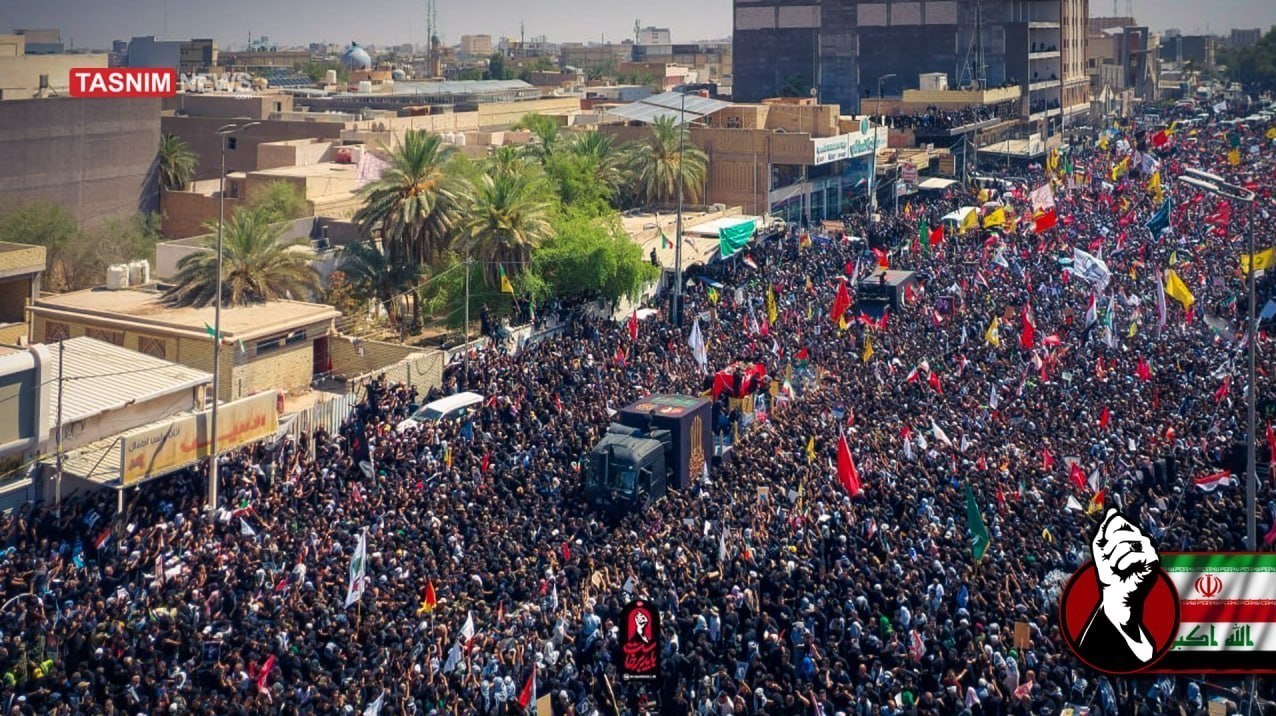 کشور عراق , تشییع آیت‌الله‌العظمی سید علی خامنه‌ای , تشییع امام شهید , تشییع رهبر شهید , کربلا , 