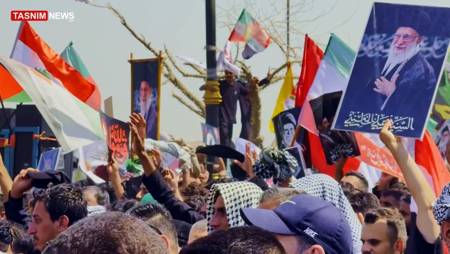 تشييع الامام الخامنئي في العراق , تشييع الامام الخامنئي , الإمام الخامنئي , استشهاد الإمام الخامنئي , النجف ,