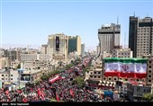 پیش از آغاز مراسم تشییع پیکر مطهر آقای شهید ایران - مشهد