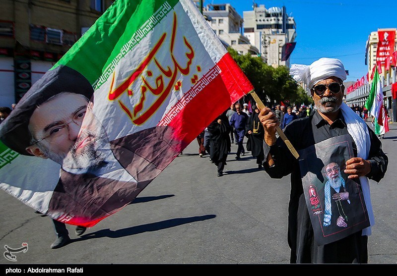  تشييع الامام الخامنئي ,  مراسم وداع القائد الشهيد للثورة , مشهد المقدسة , 