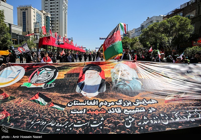  تشييع الامام الخامنئي ,  مراسم وداع القائد الشهيد للثورة , مشهد المقدسة , 