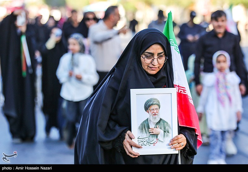  تشييع الامام الخامنئي ,  مراسم وداع القائد الشهيد للثورة , مشهد المقدسة , 