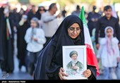 قبیل انطلاق مراسم تشییع الجثمان الطاهر لشهید إیران فی مشهد المقدسة