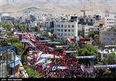قبیل انطلاق مراسم تشییع الجثمان الطاهر لشهید إیران فی مشهد المقدسة