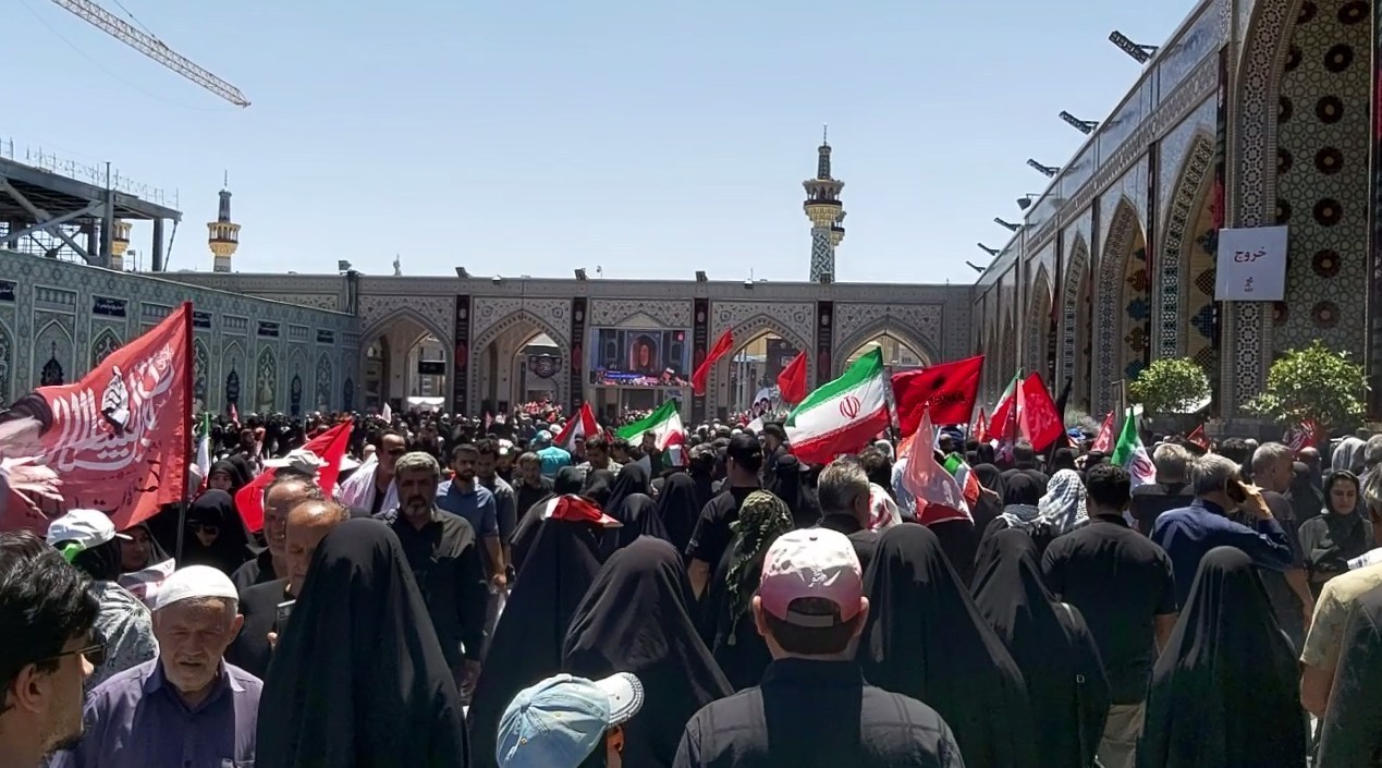 تشييع الامام الخامنئي , استشهاد الإمام الخامنئي , الإمام الخامنئي , مشهد المقدسة ,