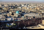 تصاویر هوایی مراسم تشییع پیکر مطهر آقای شهید ایران - مشهد