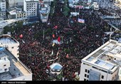 Аэросъёмка торжественных похорон мученика-лидера Ирана в городе Мешхед