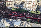 Аэросъёмка торжественных похорон мученика-лидера Ирана в городе Мешхед