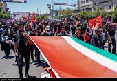 پیش از آغاز مراسم تشییع پیکر مطهر آقای شهید ایران - مشهد