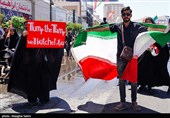 پیش از آغاز مراسم تشییع پیکر مطهر آقای شهید ایران - مشهد