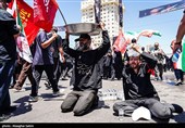 پیش از آغاز مراسم تشییع پیکر مطهر آقای شهید ایران - مشهد