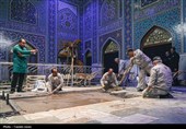 آماده سازی قبر مطهر رهبر شهید انقلاب