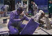 آماده سازی قبر مطهر رهبر شهید انقلاب