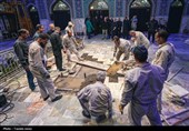 آماده سازی قبر مطهر رهبر شهید انقلاب