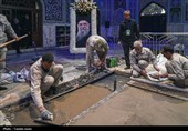 آماده سازی قبر مطهر رهبر شهید انقلاب