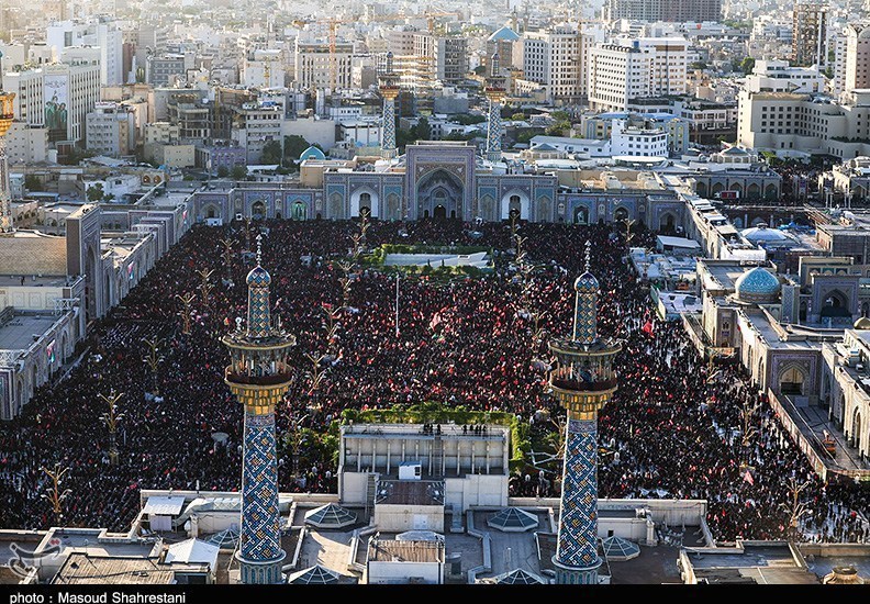 مشهد المقدسة , تشييع الامام الخامنئي , تشييع الامام الخامنئي في العراق , مراسم وداع القائد الشهيد للثورة ,