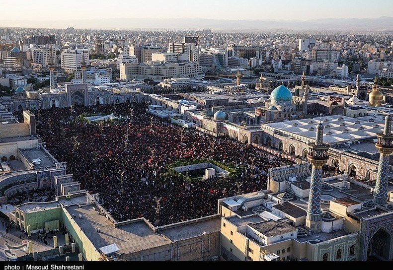 مشهد المقدسة , تشييع الامام الخامنئي , تشييع الامام الخامنئي في العراق , مراسم وداع القائد الشهيد للثورة ,