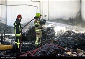 مهار آتش‌سوزی گسترده انبار هزار متری پرز در جاده کلات-مشهد