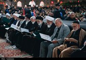 سومین شب مراسم بزرگداشت رهبر شهید انقلاب در حرم رضوی