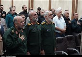 مراسم تکریم و معارفه فرمانده جدید ناحیه مقاومت بسیج کاشان برگزار شد