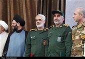 مراسم تکریم و معارفه فرمانده جدید ناحیه مقاومت بسیج کاشان برگزار شد