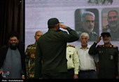مراسم تکریم و معارفه فرمانده جدید ناحیه مقاومت بسیج کاشان برگزار شد