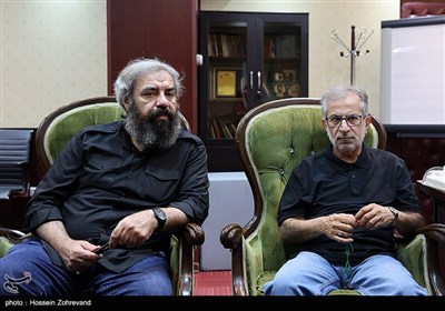 عابدین وحید زاده ، یکی از  فرماندهان لشگر  ٢٧ محمدرسول الله (ص) و محمد علی صمدی پژوهشگر جنگ و دفاع مقدس