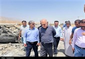 بازدید استاندار هرمزگان  از مناطق آسیب‌دیده  در حمله  آمریکا