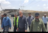 بازدید استاندار هرمزگان  از مناطق آسیب‌دیده  در حمله  آمریکا