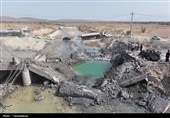 تصاویر هوایی از جنایت آمریکا‌ در حمله به پل‌های بندرخمیر