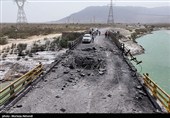 خسارت حمله دیشب آمریکا به پل های غرب استان هرمزگان