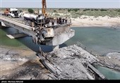 خسارت حمله دیشب آمریکا به پل های غرب استان هرمزگان