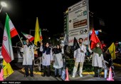 یاوران رضوی در هفتمین روز تدفین امام شهید امت
