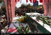 تشییع باشکوه سه سرباز شهید پادگان بمپور در رفسنجان