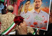 تشییع باشکوه سه سرباز شهید پادگان بمپور در رفسنجان