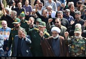 تشییع باشکوه سه سرباز شهید پادگان بمپور در رفسنجان