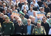 تشییع باشکوه سه سرباز شهید پادگان بمپور در رفسنجان