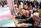 تشییع باشکوه سه سرباز شهید پادگان بمپور در رفسنجان