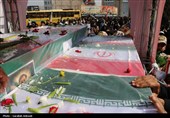 تشییع باشکوه سه سرباز شهید پادگان بمپور در رفسنجان