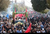 تشییع باشکوه سه سرباز شهید پادگان بمپور در رفسنجان