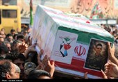 تشییع باشکوه سه سرباز شهید پادگان بمپور در رفسنجان