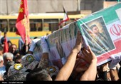 تشییع باشکوه سه سرباز شهید پادگان بمپور در رفسنجان